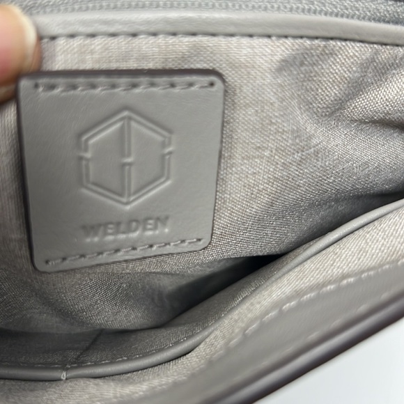 Weldon hexagon Weave Crossbody Silver Chain Link Bag Stone - Picture 4 of 10